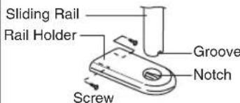 Sliding Rail Rail Holder Groove Notch Screw