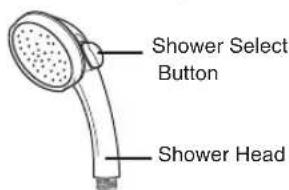 Shower Select Button Shower Head