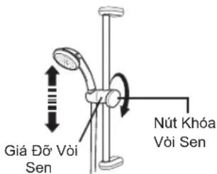 Giá Đỗ Vòi Sen Nút Khóa Vòi Sen