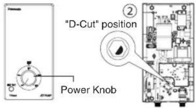 "D-Cut" position Power Knob