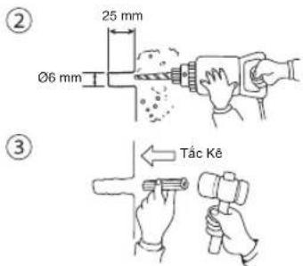 25 mm Ø6 mm 3 Tác Kê