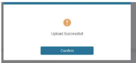 Upload Successful Confirm