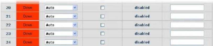 20 Down Auto □ disabled 21 Down Auto □ disabled 22 Down Auto □ disabled 23 Down Auto □ disabled 24 Down Auto □ disabled