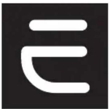 Abstract white curved line on black background, resembling a stylized 'e' or logo (no text or symbols)