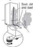 MITSUBISHI MR-L710EG - The rear of the refrigerator and the floor - 1