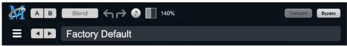 A B Blend 140% Compare Bypass Factory Default