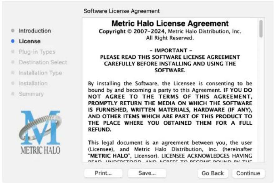 Software License Agreement Metric Halo License Agreement Copyright © 2007-2024, Metric Halo Distribution, Inc. All Right Reserved. - IMPORTANT - PLEASE READ THIS SOFTWARE LICENSE AGREEMENT CAREFULLY BEFORE INSTALLING AND USING THE SOFTWARE. By installing the Software, the Licensee is consenting to b…