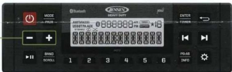 JENNEN WEAV DUTY AMSTMACSI AM CMES USBSTPA AUX PM 18 BAND SCROLL 1 2 3 4 5 6 PG-AB INFO