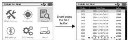 SHORT PRESS the SET button Short press the SET button SET Settings SET Settings About