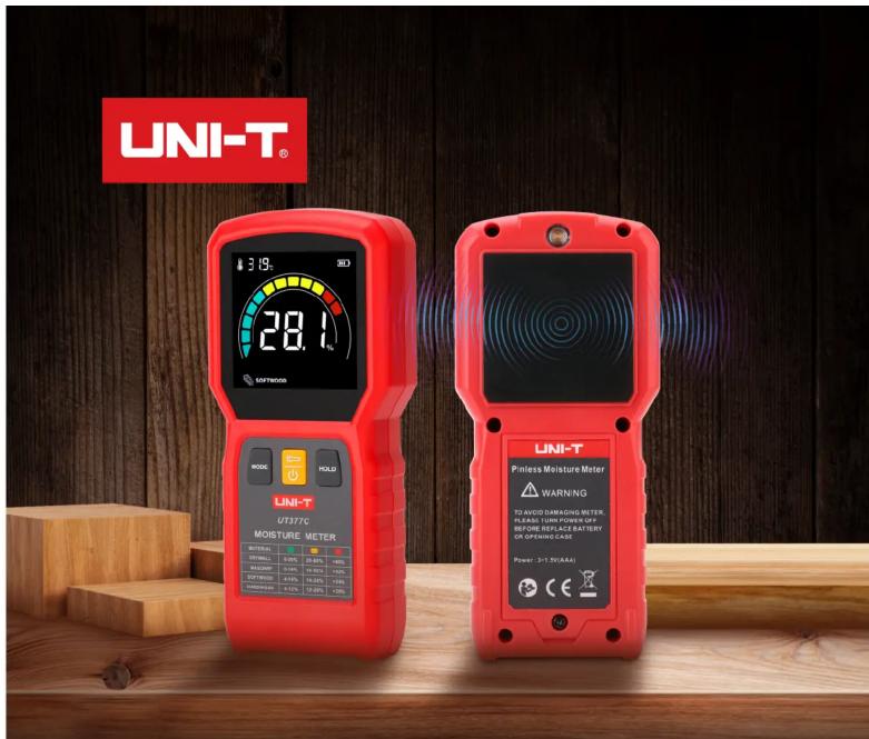 UNI-T® 3.18 28.1 SOFTBOD UNI-T UT377C MOISTURE METER MINI-401 MINI-300 MINI-200 MINI-100 MINI-500 MINI-300 MINI-200 MINI-100 MINI-500 MINI-300 MINI-200 MINI-100 MINI-500 MINI-300 MINI-200 MINI-100 MINI-500 MINI-300 MINI-200 UNI-T Pintless Moisture Meter WARNING TO AVOID CANDARDS METER, PLEASE TURN POWER OF BEFORE REPLACE BATTERY OR OPENING CASE Power: 3.1 V (V/ARJ) CE