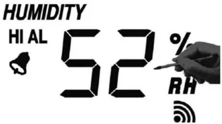 HUMIDITY HI AL 52 % RH