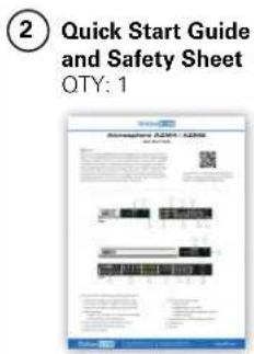 ② Quick Start Guide and Safety Sheet QTY: 1