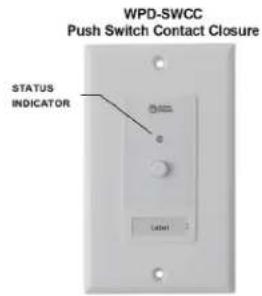 WPD-SWCC Push Switch Contact Closure STATUS INDICATOR Label