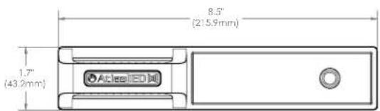8.5" (215.9mm) 1.7" (43.2mm)