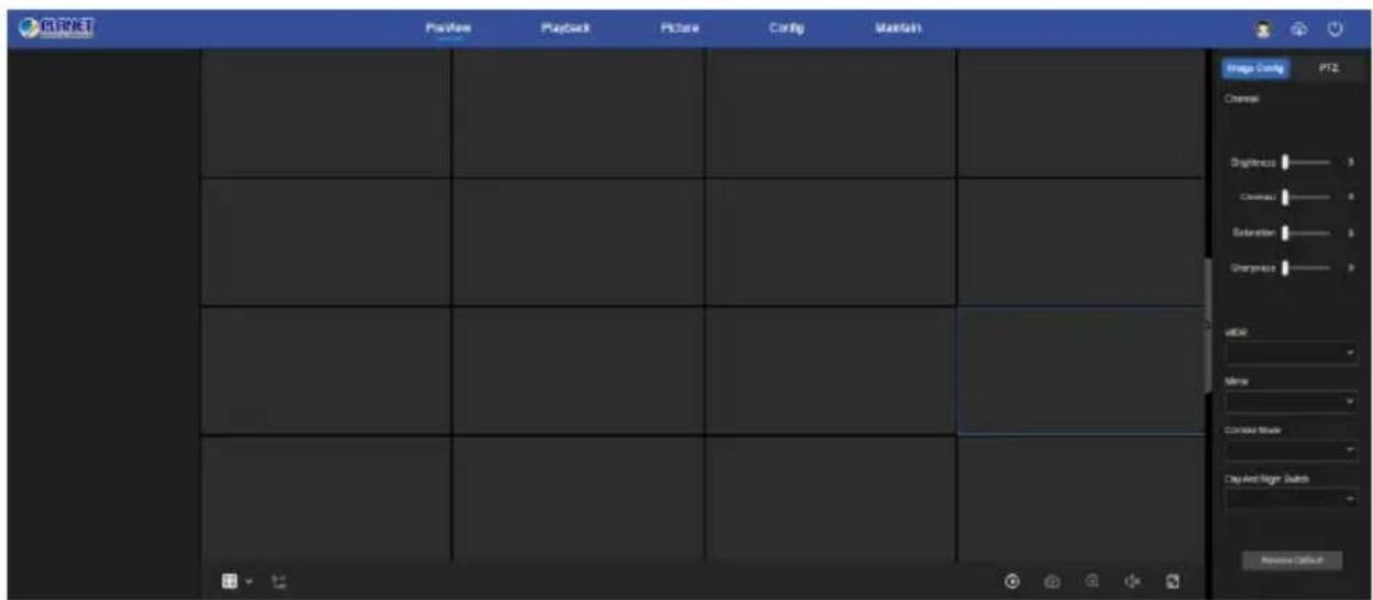 BRINET PlayView Playback Picture Config Maintain Image Config PT2 Channel Brightness 3 Cranial 8 Extension 3 Sharpness 9 HDD Mirror Carrier Queue Cap And Bigg Switch Reverse Default