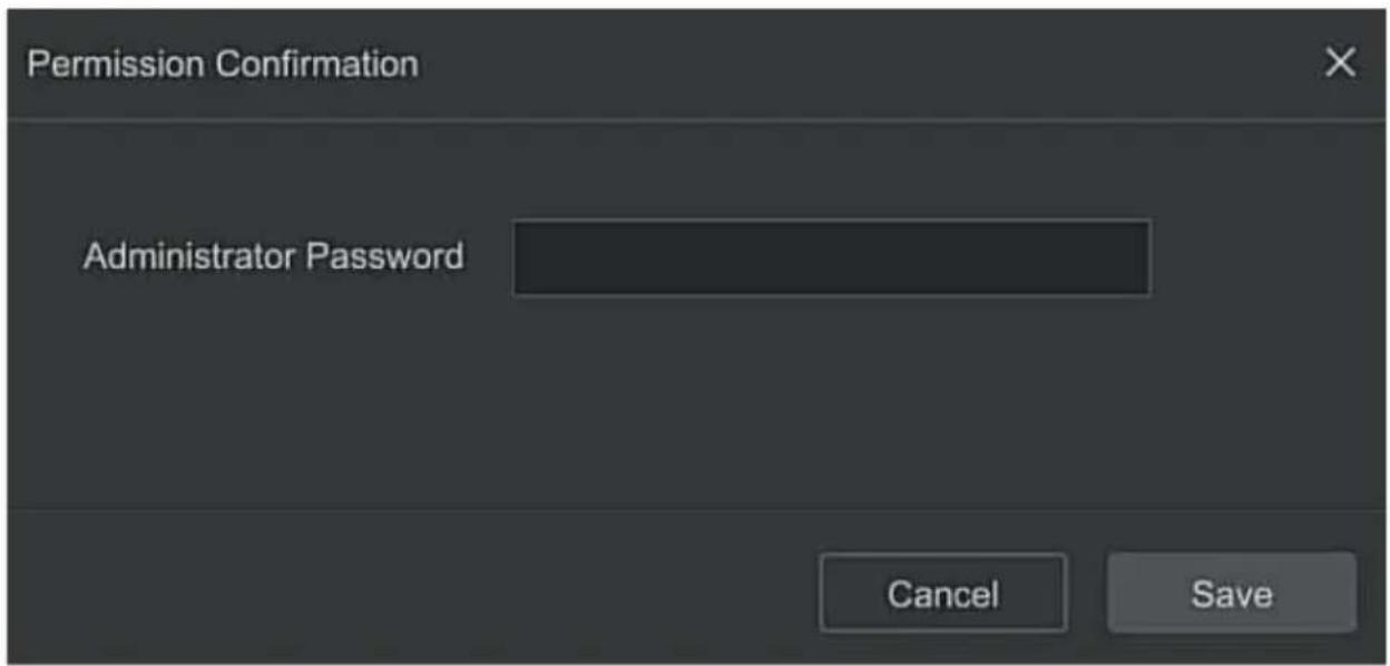 Permission Confirmation Administrator Password Cancel Save