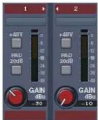 +45V PVD 20dB GAIN dBu -30 +45V PVD 20dB GAIN dBu -10