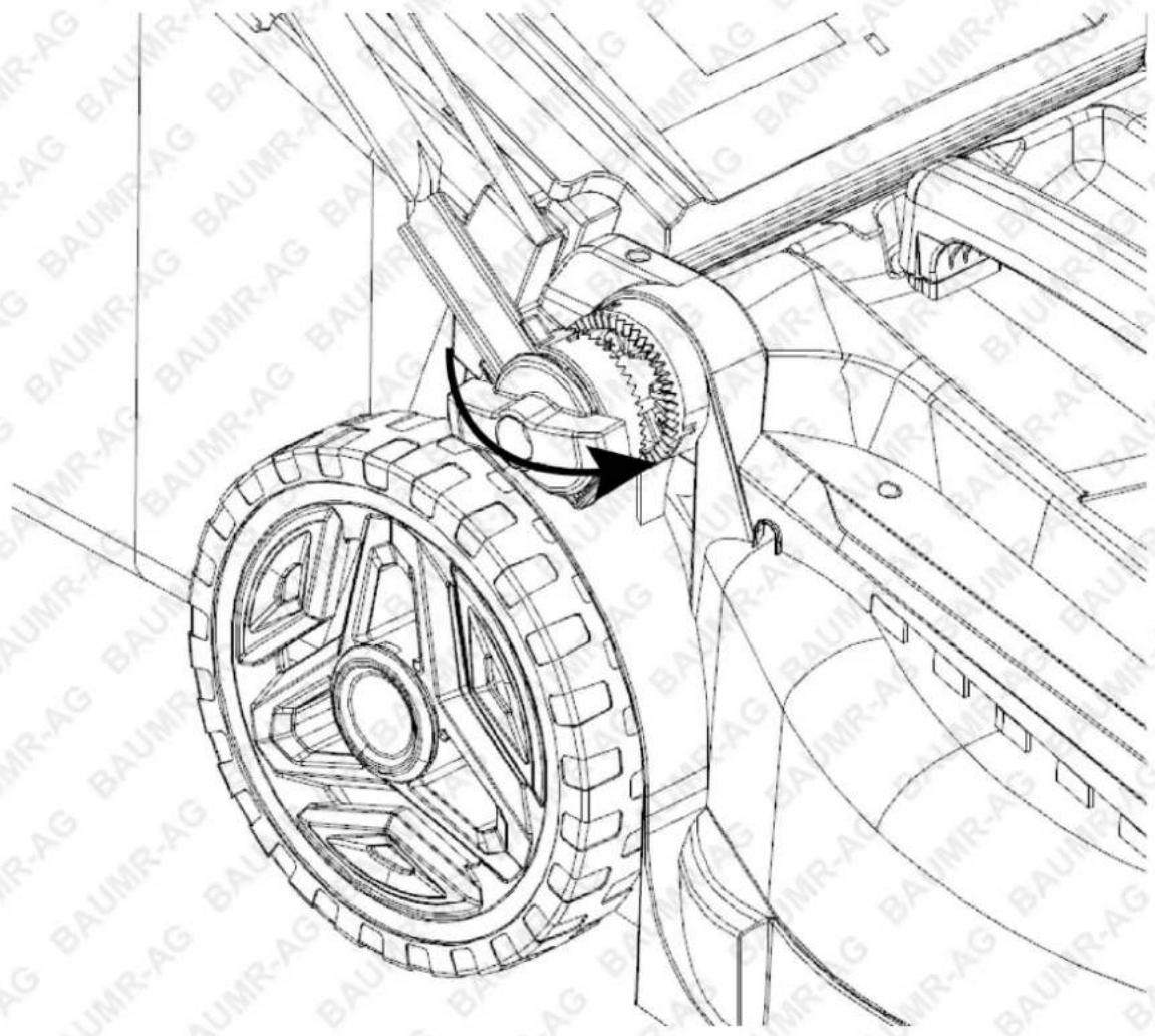 Technical diagram of a mechanical assembly with labeled components and directional arrows indicating motion or force directions.