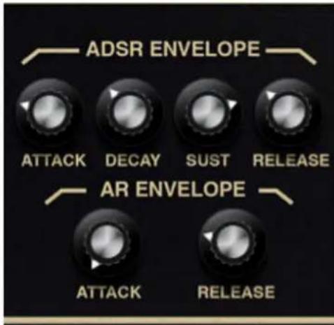 ADSR ENVELOPE ATTACK DECAY SUST RELEASE AR ENVELOPE ATTACK RELEASE