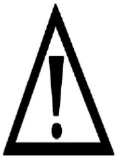 Warning symbol image with exclamation mark inside a triangle
