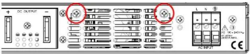 DC OUTPUT L N AC INPUT AC 150 - 240V/µ 47.40V/µ 2800VA MAX. CE