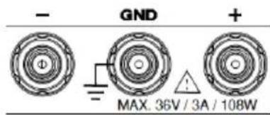 - GND + MAX. 36V / 3A / 108W