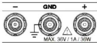 - GND + MAX. 36V / 1A / 36W