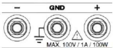 - GND + MAX. 100V / 1A / 100W
