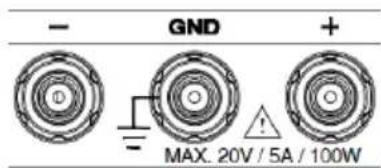 - GND + MAX. 20V / 5A / 100W
