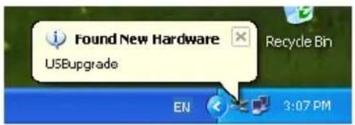 Found New Hardware USBupgrade Recycle Bin EN 3:07 PM