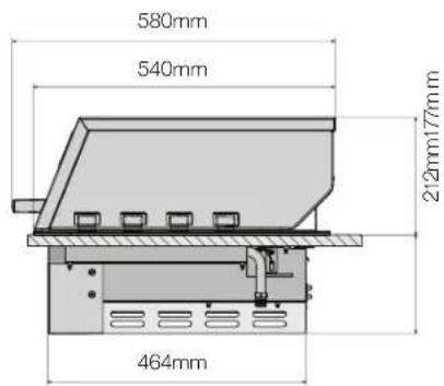 580mm 540mm 212mm177mm 464mm