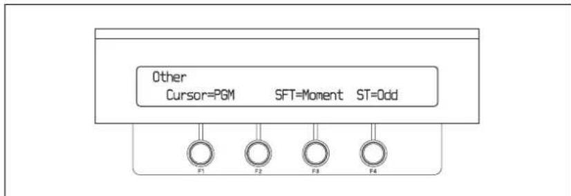 Other Cursor=PGM SFT=Moment ST=Odd F1 F2 F3 F4