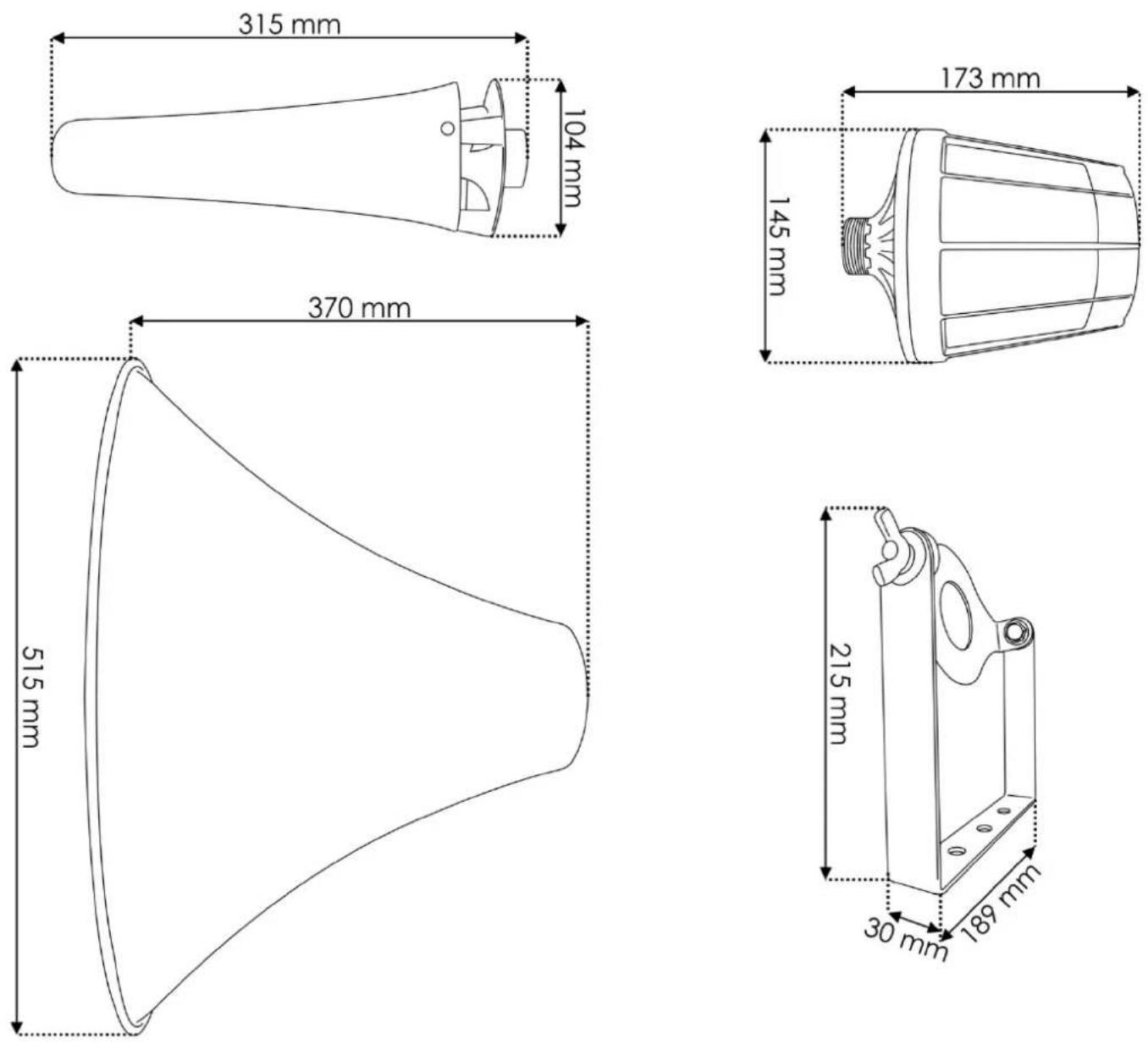 DAP-Audio H-100 - Dimensions - 1