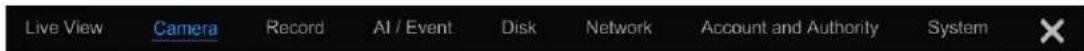 Live View Camera Record AI / Event Disk Network Account and Authority System