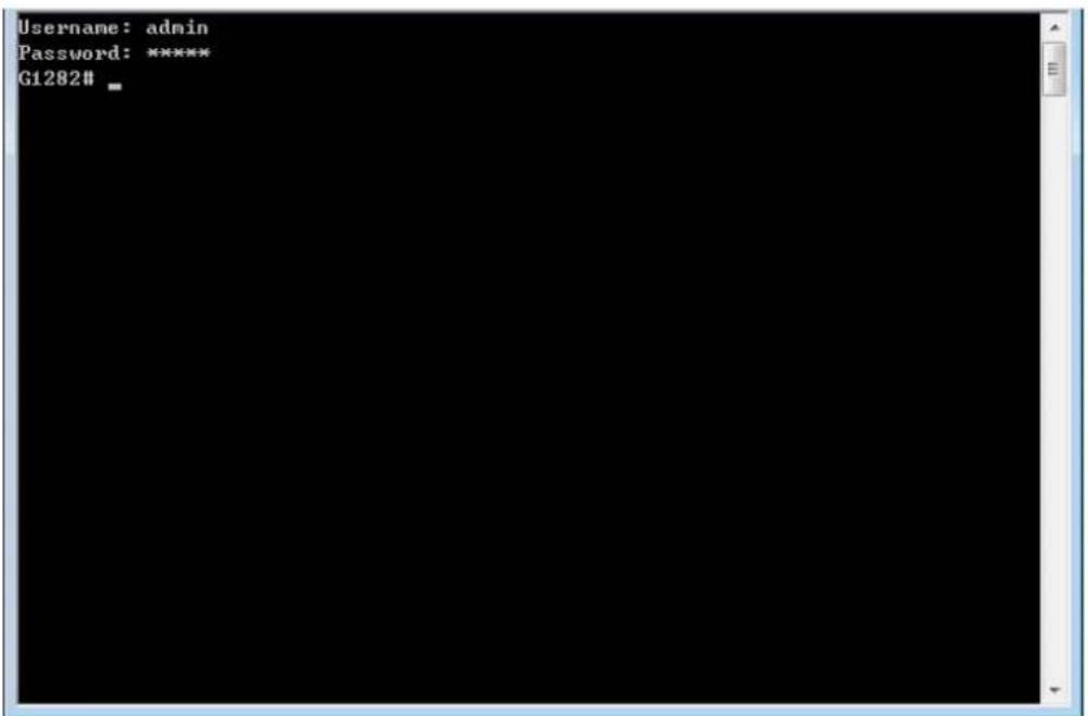 Username: admin Password: ***** G1282# _