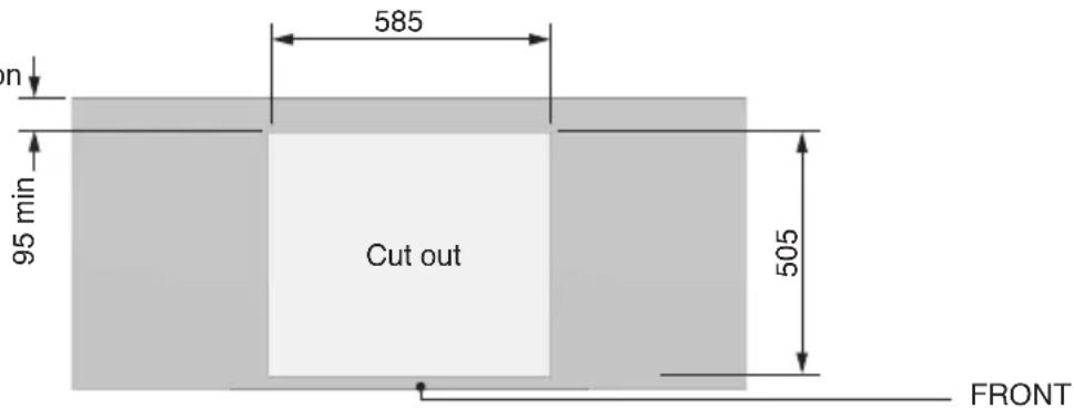 585 95 min Cut out 505 FRONT