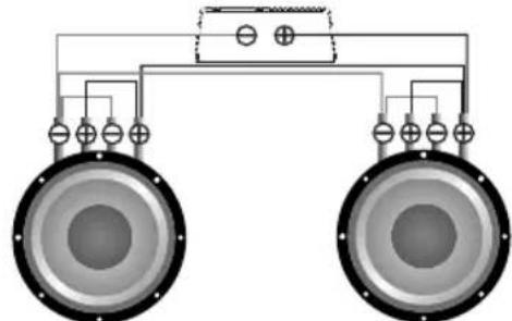 Deaf Bonce Apocalypse Atom 500.2 PRO - Subwoofers in series, coils in parallel - 8