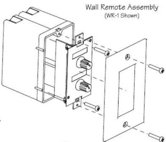 Wall Remote Assembly (WR-1 Shown)