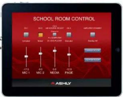 SCHOOL ROOM CONTROL ON 1 ON 2 AND BRIGHT REDUCT ON 3 AM Unloaded Mio: A=COMPUTER B=COMPUTER Standard Supply OFF -17.5 -9.0 0.0 MIC 1 MIC 2 MEDIA <2.0 PAGE ASHLY SUPPLYROOM TOLERANCE