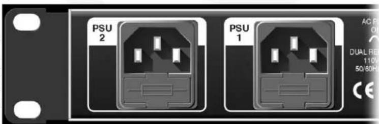 PSU 2 PSU 1 AC P 0 DUAL RE 110V 50/60Hz CE