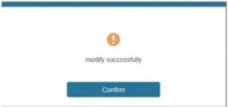 modify successfully Confirm