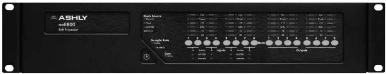 ASHLY ne8800 Ball Processor Clock Source Network Ward ASF1R3 Internal Sample Rate AIDS Output Coun AIDS Inputs AIDS Mute Outputs
