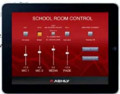 SCHOOL ROOM CONTROL ON 1 ON2 OFF OFF Control Auto Control Auto Control Control Supply Oil -47.5 MIC 1 -6.0 MIC 2 0.0 MEDIA -12.5 PAGE ASHLY