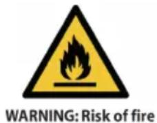 WARNING: Risk of fire