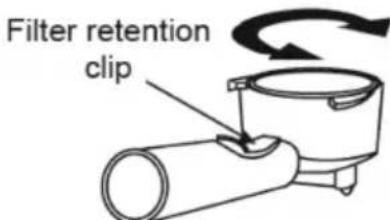 Filter retention clip