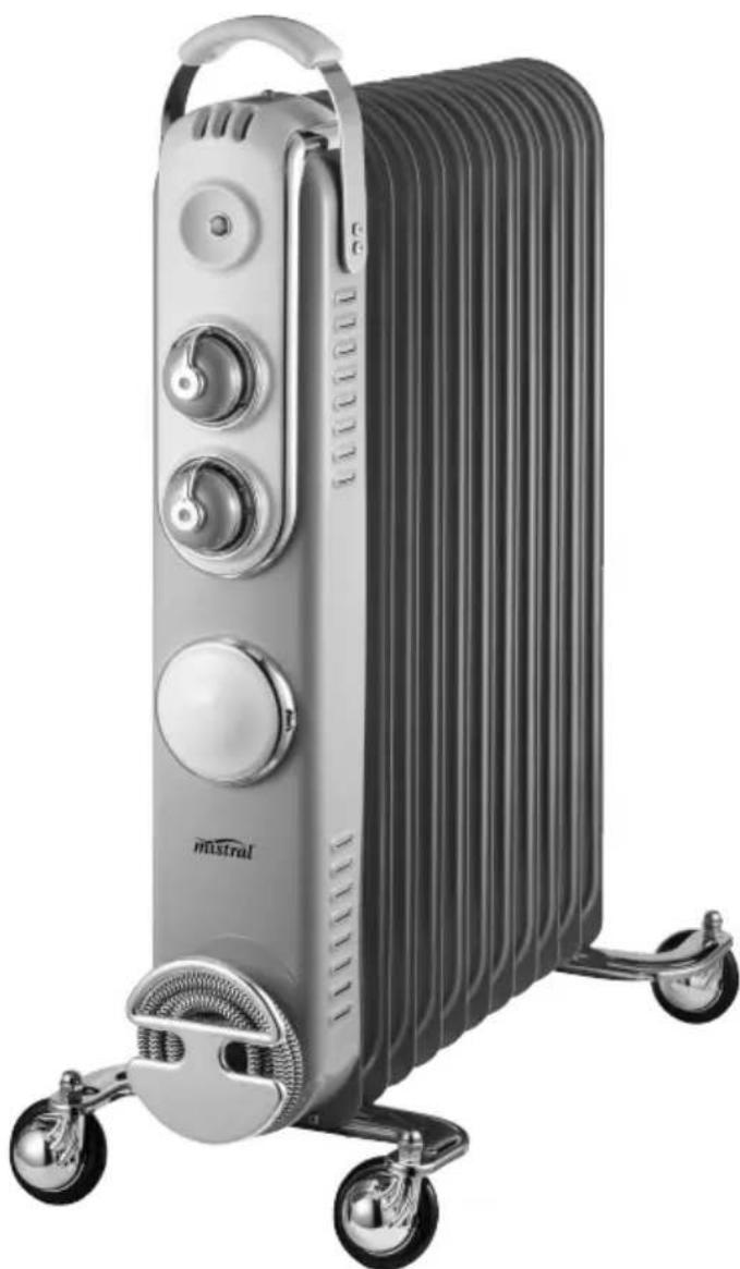 MISTRAL MCAL-11T - Fin Retro Column Heater with Timer - 1