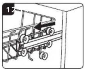 Technika TBD4SS-7 - Adjusting the upper basket - 1