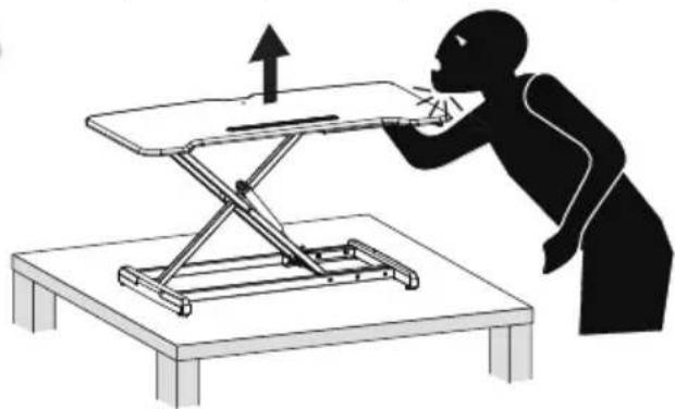 Mount-It! MI-15005 - Place the Desk Converter on a Level Surface - 3