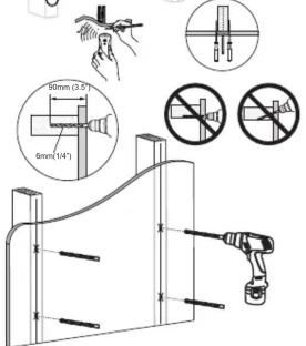 30mm (3.5°) 6mm (14°)