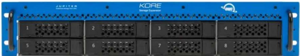 JUPITER Enterprise Storage System (EPCI) KORE Storage Expansion 1 2 3 4 5 6 7 8 OWC